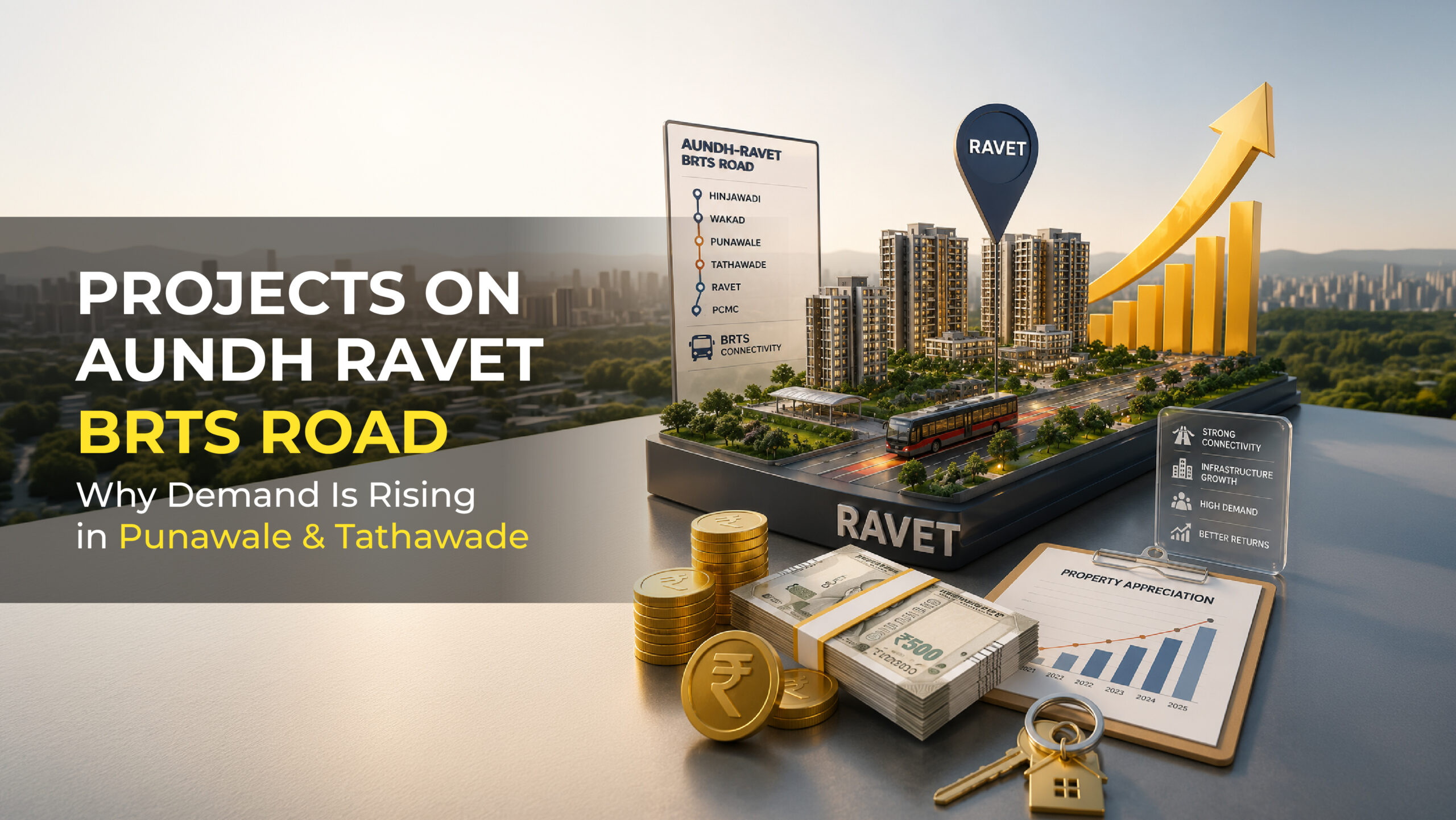 Projects on Aundh Ravet BRTS Road (Punawale & Tathawade): Why Demand Is Rising Here
